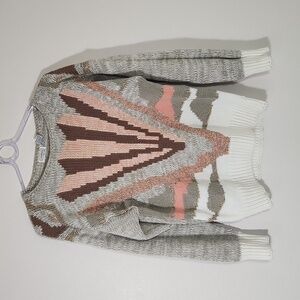 Vintage Christina's Metallic & Iridescent Tan Peach Brown Sweater M